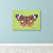 ブルーコモン蝶リアリスティック絵画ズ キャンバスプリント (インサイチュ (ウッドフロア))