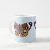 ブルーコモン蝶リアリスティック絵画ズ コーヒーマグカップ (正面左)