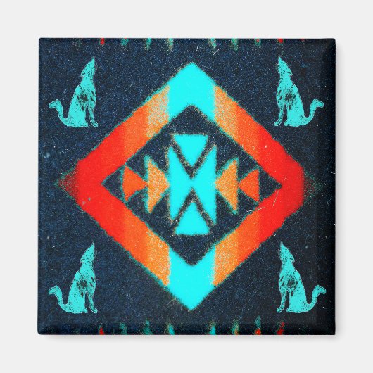 ブルーコヨーテ磁石 マグネット (正面)