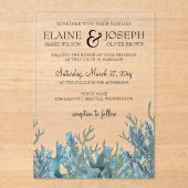 ブルーコラルズアンダーザシー結婚式招待状 アクリル招待状 (正面)