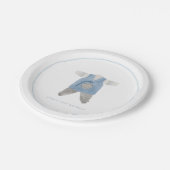 ブルーコリアン男の子1歳の誕生日ドルジャンチ ペーパープレート (アングル)