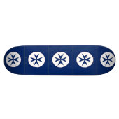 ブルーコルセアスタイル八角形 スケートボード (横)