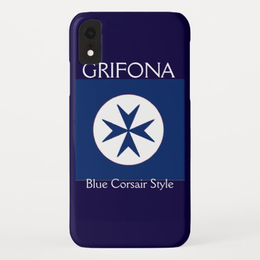 ブルーコルセアスタイル八角形 Case-Mate iPhoneケース (裏面)