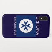 ブルーコルセアスタイル八角形 Case-Mate iPhoneケース (裏面(横))