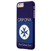 ブルーコルセアスタイル八角形 Case-Mate iPhoneケース (裏面左)