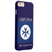 ブルーコルセアスタイル八角形 Case-Mate iPhoneケース (裏面/右)