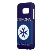 ブルーコルセアスタイル八角形 Case-Mate iPhoneケース (裏面左)