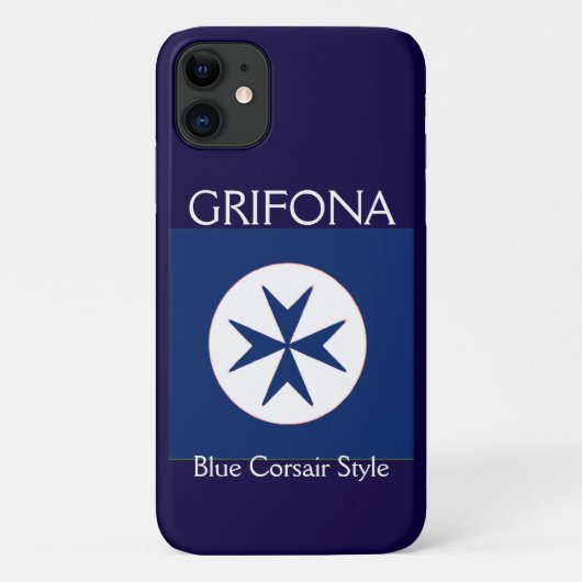 ブルーコルセアスタイル八角形 Case-Mate iPhoneケース (裏面)