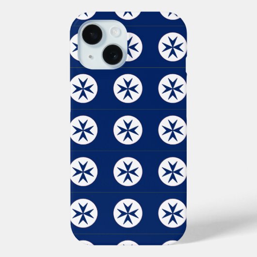 ブルーコルセアスタイル八角形 Case-Mate iPhoneケース (裏面)