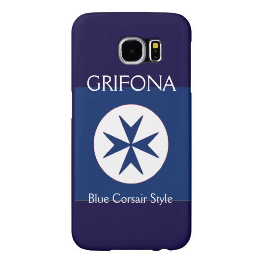 ブルーコルセアスタイル八角形 Case-Mate iPhoneケース (裏面)