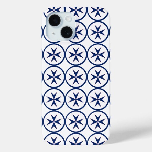 ブルーコルセアスタイル八角形 Case-Mate iPhoneケース (裏面)
