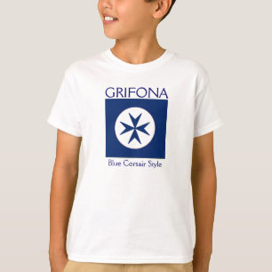 ブルーコルセアスタイル八角形 Tシャツ