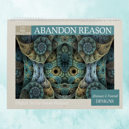 ブルーコレクション抽象芸術フラクタル2026 カレンダー