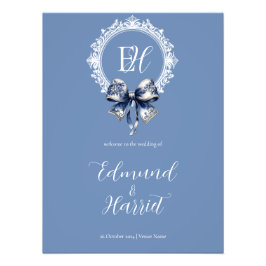 ブルーコロッケインスパイアの歓迎サイン フォトプリント           