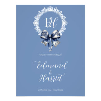 ブルーコロッケインスパイアの歓迎サイン フォトプリント