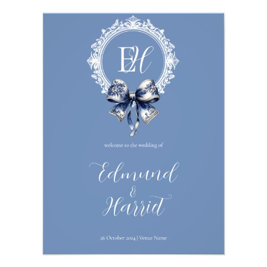 ブルーコロッケインスパイアの歓迎サイン フォトプリント            (正面)