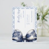 ブルーコロッケインスパイアRSVPポストカード 出欠カード (スタンド正面)