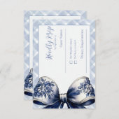 ブルーコロッケインスパイアRSVPポストカード 出欠カード (正面/裏面)