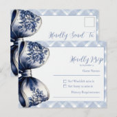 ブルーコロッケポストカードRSVPカード インビテーションポストカード (正面/裏面)