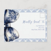 ブルーコロッケポストカードRSVPカード インビテーションポストカード (裏面)