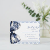 ブルーコロッケポストカードRSVPカード インビテーションポストカード (スタンド正面)