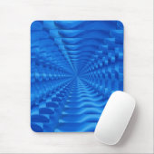 ブルーコンセントリックスクウェアマウスパッド マウスパッド (マウス)