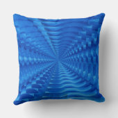 ブルーコンセントリックスクウェア装飾用クッション クッション (裏面)