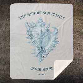 ブルーコンチシェル シェルパブランケット