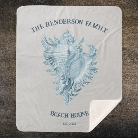 ブルーコンチシェル シェルパブランケット