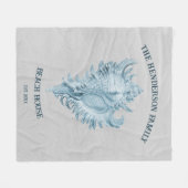 ブルーコンチシェル フリースブランケット (正面(横))