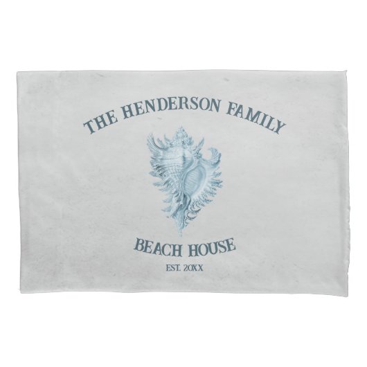 ブルーコンチシェル 枕カバー (正面)