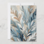 ブルーコンテンポラリーエレガンスの献身式 招待状 (裏面)