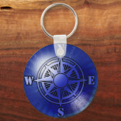 ブルーコンパスバラ キーホルダー (正面)