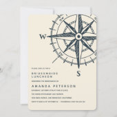 ブルーコンパス | 花嫁の友人たちとのランチ会 ウェディング 招待状 (正面)