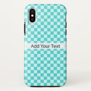 ブルーコンビネーションクラシックチェッカーボードバイサユラー iPhone X ケース