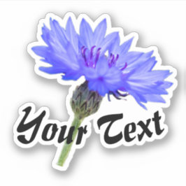 ブルーコンフロアー花びらフローラブルーボトル花 シール