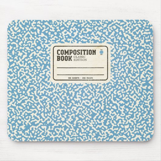 ブルーコンポジションノートブックマウスパッド マウスパッド (正面)