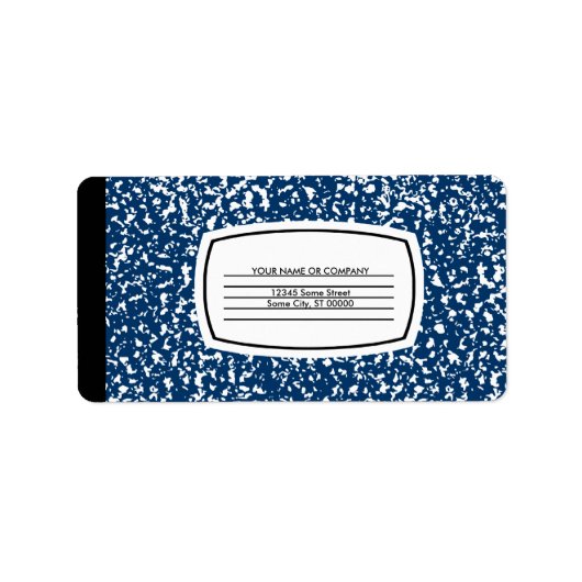 ブルーコンポジションブック ラベル (正面)