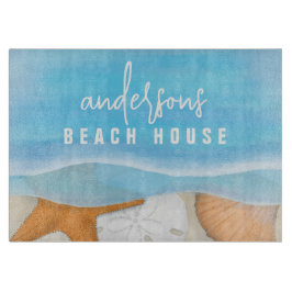 ブルーコースタルシーサイドお洒落海貝 カッティングボード