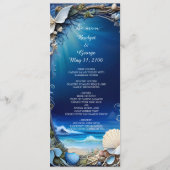 ブルーコースタルビーウェディングプログラム&メニュー プログラム (正面)