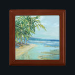 ブルーコースタルラグーン ギフトボックス<br><div class="desc">Suzanne Wilkins著「Blue Coastal Lagoon」熱帯の木々が生い茂る穏やかなビーチが特徴。</div>