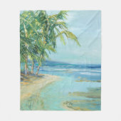 ブルーコースタルラグーン フリースブランケット (正面)