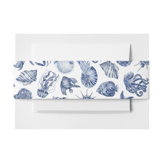 ブルーコーストウェディング 招待状ベリーバンド (正面例)