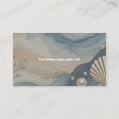 ブルーコーストエレガントミニマルプロフェッショナルロゴ 名刺 (裏面)