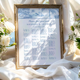 ブルーコーストトイル結婚のシーティングプランポスター ポスター
