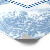 ブルーコーストトイル結婚の歓迎披露宴標識 ポスター (角)