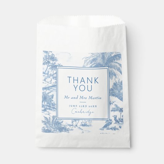 ブルーコーストトイル結婚ズサンキューカード フェイバーバッグ (正面)