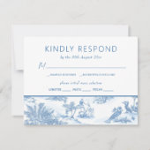 ブルーコーストトワール結婚式の出欠確認カード 出欠カード (正面)