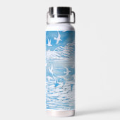 ブルーコーストバモダンリズウォーターカラーアート ウォーターボトル (背面)