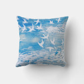 ブルーコーストバモダンリズウォーターカラーアート クッション (裏面)